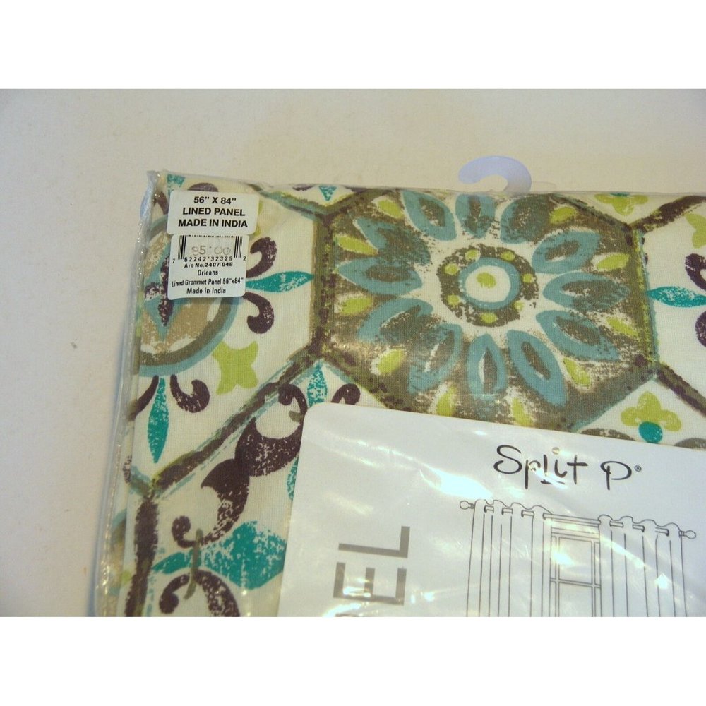 Split P Lined Curtain Panels Grommet Top 56" x 84" Orleans Design New One Pair - Picture 5 of 5